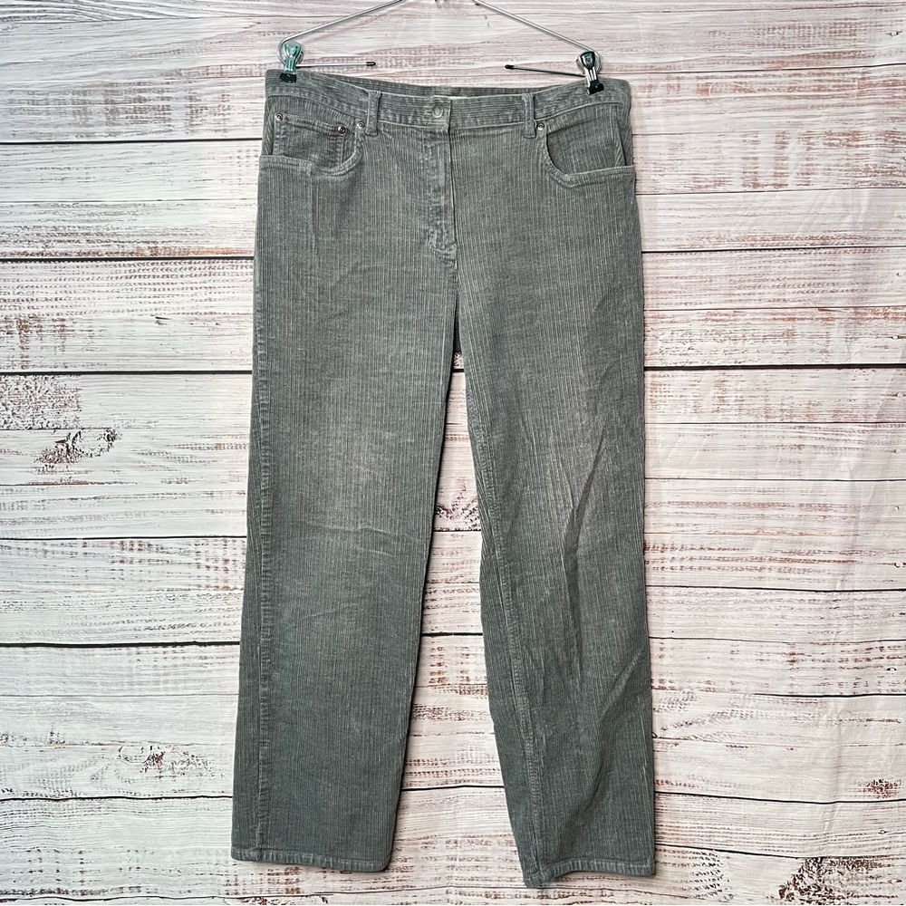 Jones New York Today Jeans Gray Corduroy Stretch Size 14